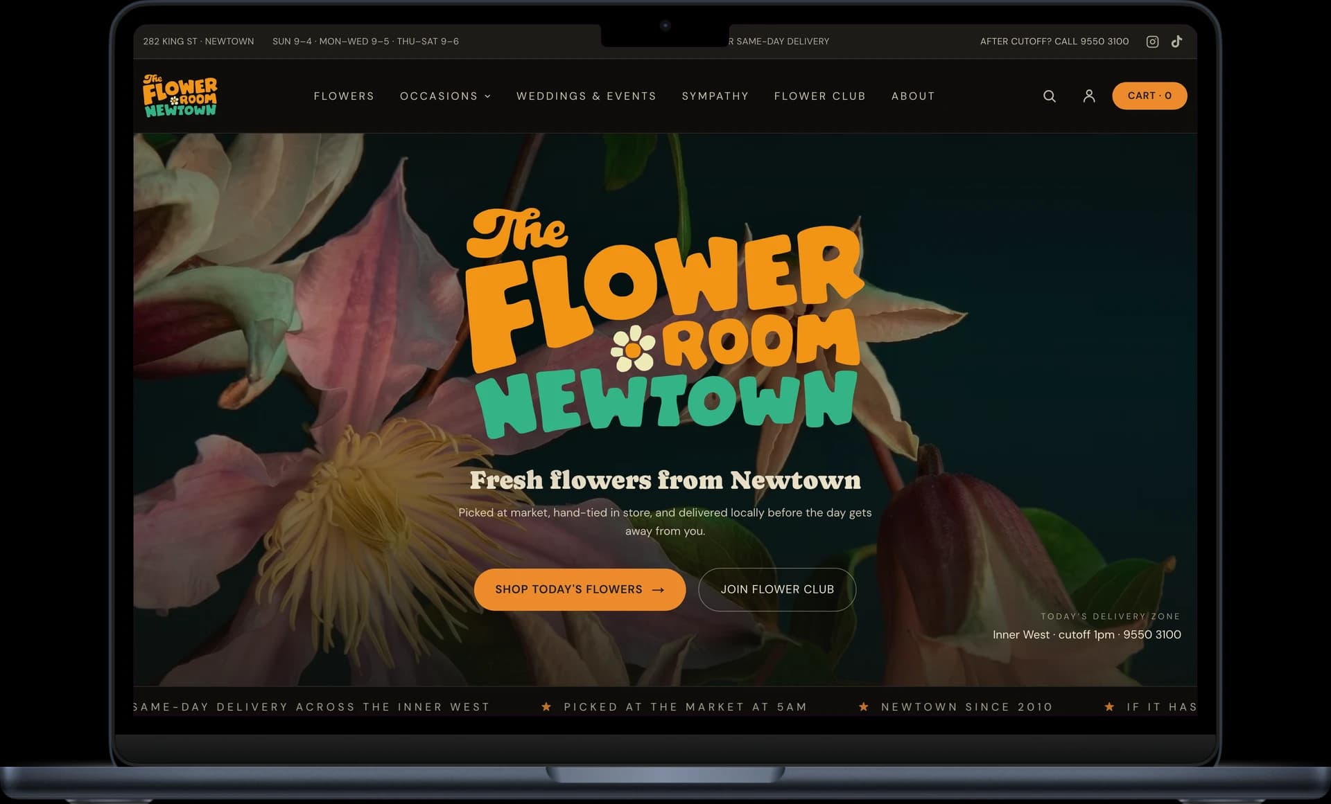 The Flower Room website project