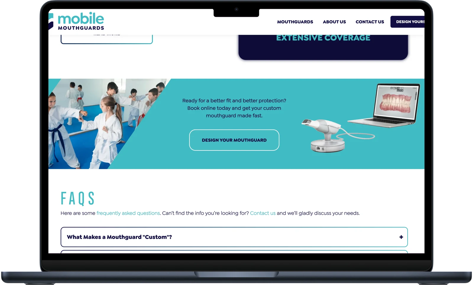 Mobile Mouthguards website project