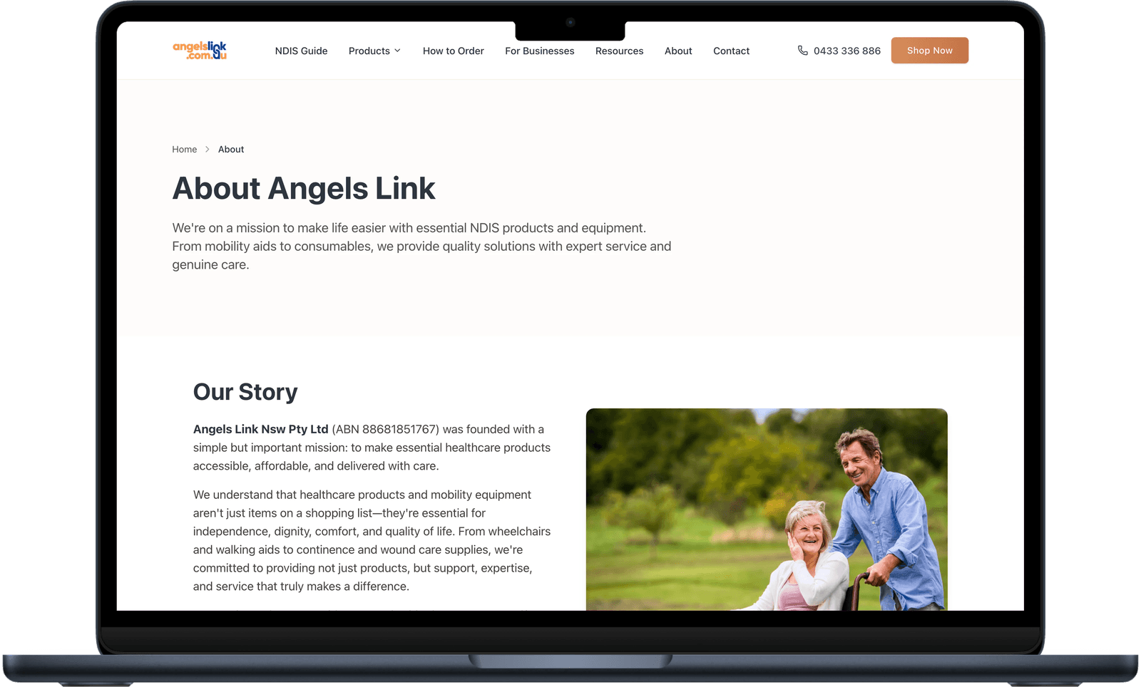 Angels Link about page