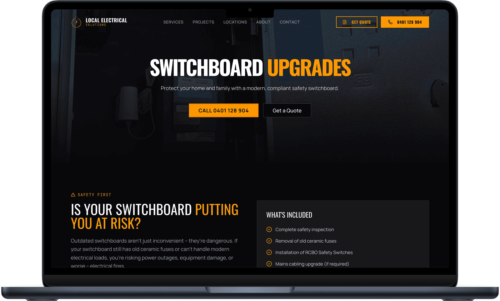 Local Electrical switchboard upgrades service page