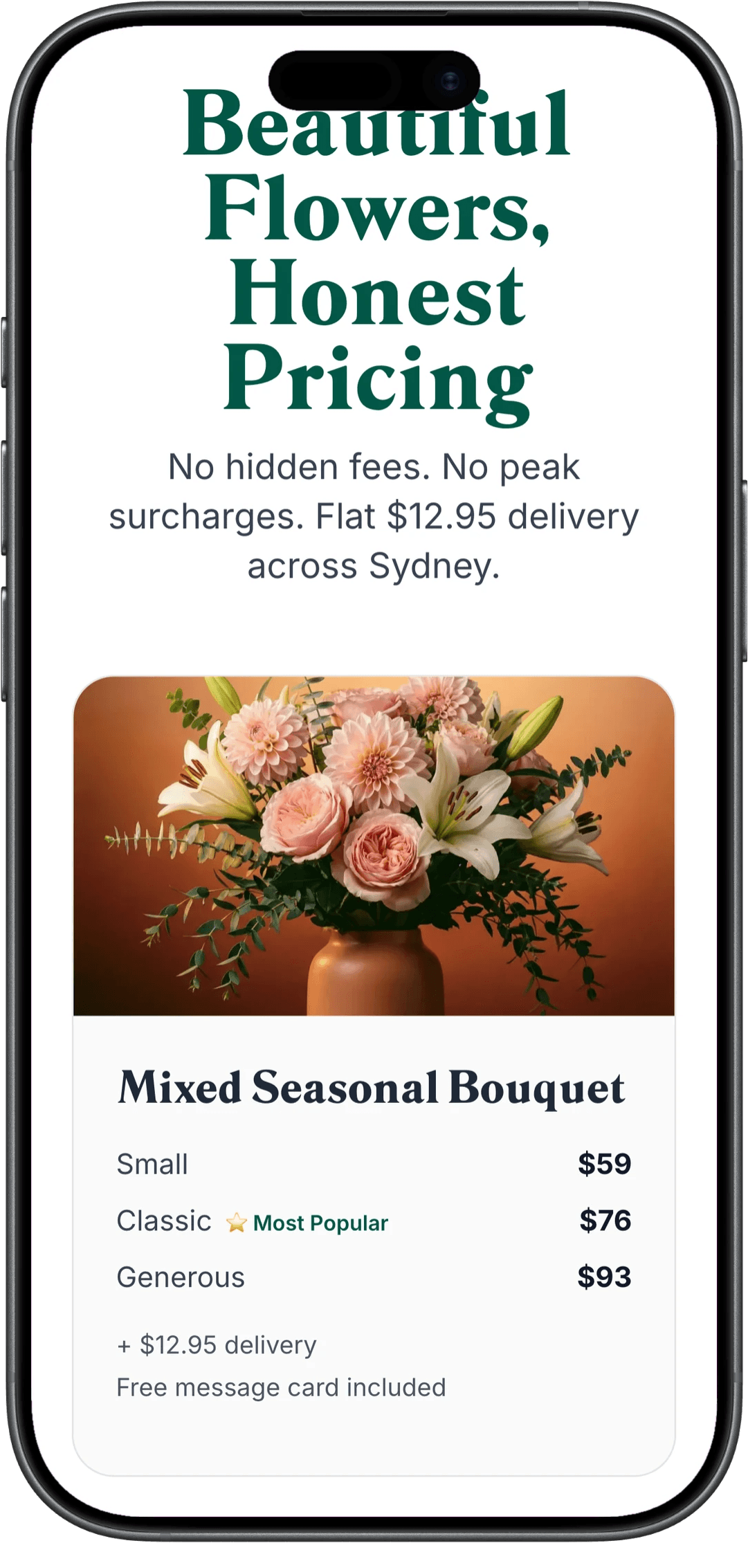 Occasion dashboard on mobile